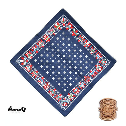 6 patterns to choose from - American casual bandana scarf with ring