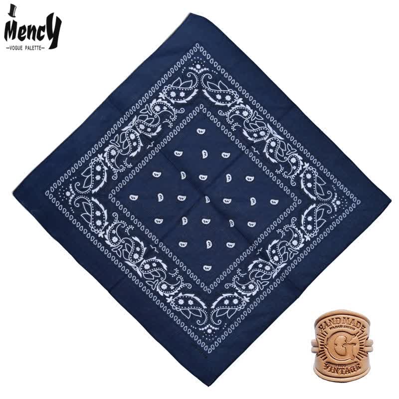 6 patterns to choose from - American casual bandana scarf with ring
