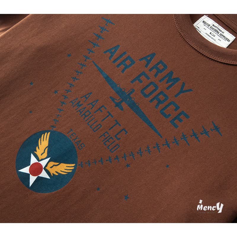 Army Air Force抜染プリント ミリタリー半袖Tシャツ