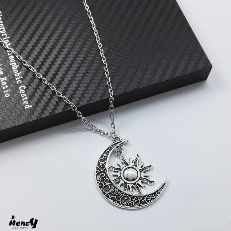 Moon & Sun Sun Moon Gothic Silver Necklace