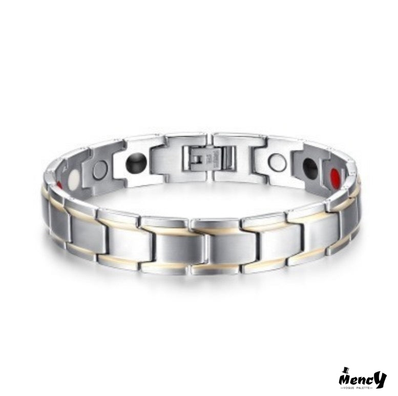 Magnetic titanium men's bracelet