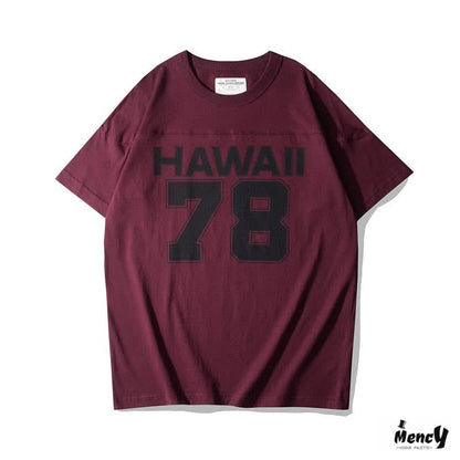 HAWAII78 レトロ抜染プリントTシャツ