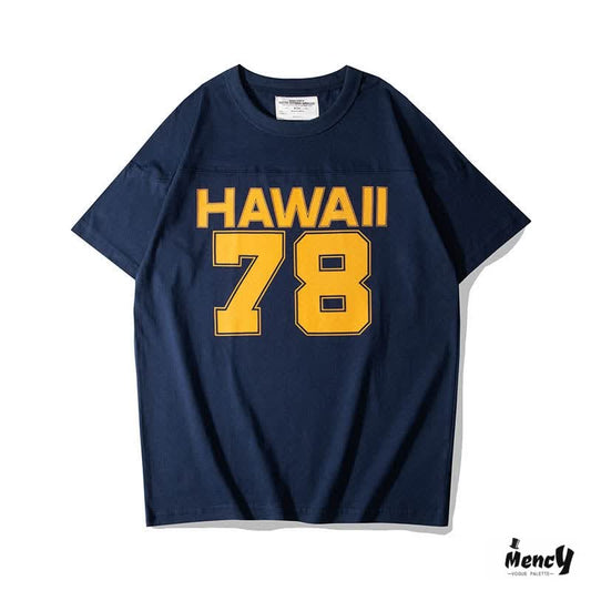 HAWAII78 レトロ抜染プリントTシャツ