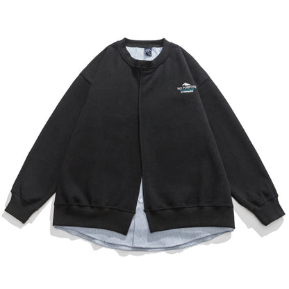 Cityboy faux layered embroidered sweatshirt