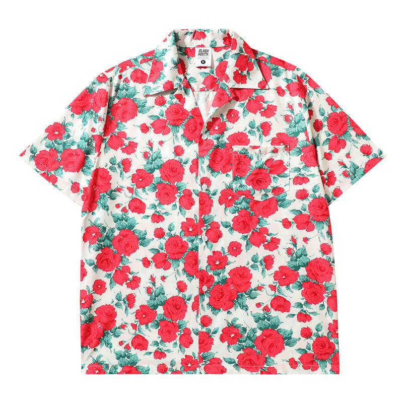 HAWAII ALOHA 「赤いバラ」アロハシャツ