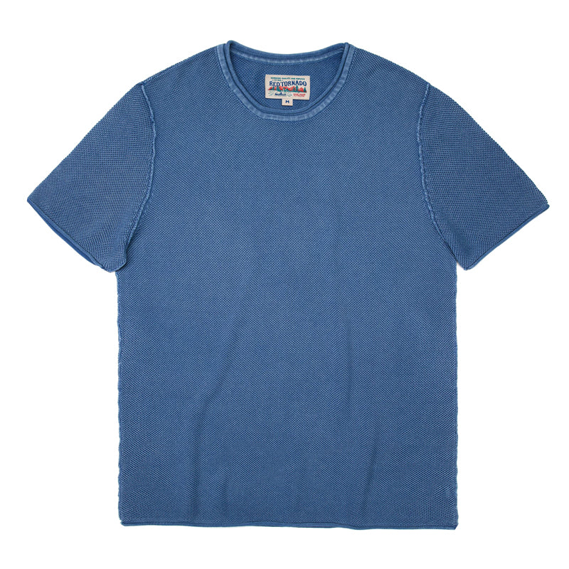 【夏限定】藍染　ニットクルーネックTシャツ