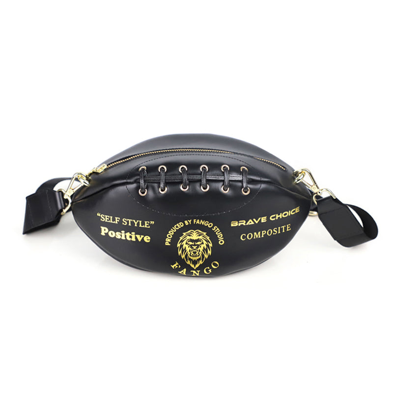 Crazy horse leather rugby ball bag