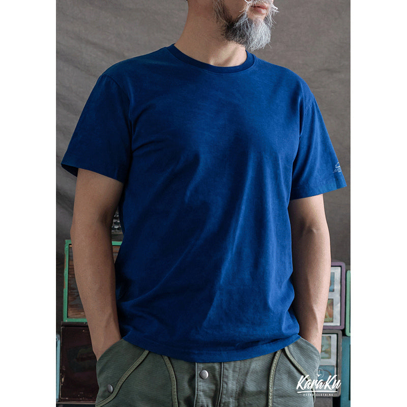 職人手作り　植物藍染ヘビーウェイトTシャツ