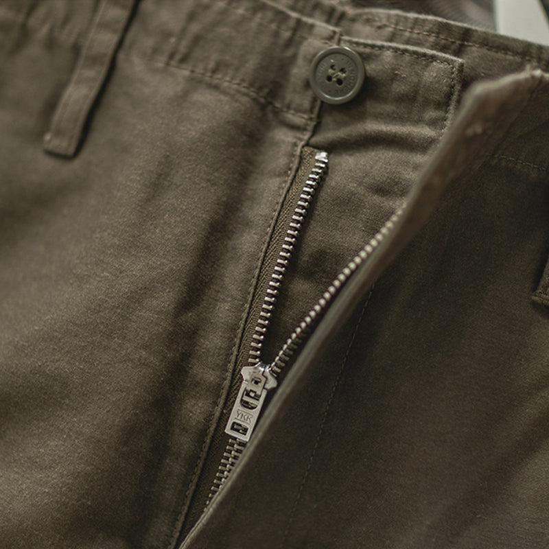 Heavy weight color design cargo pants